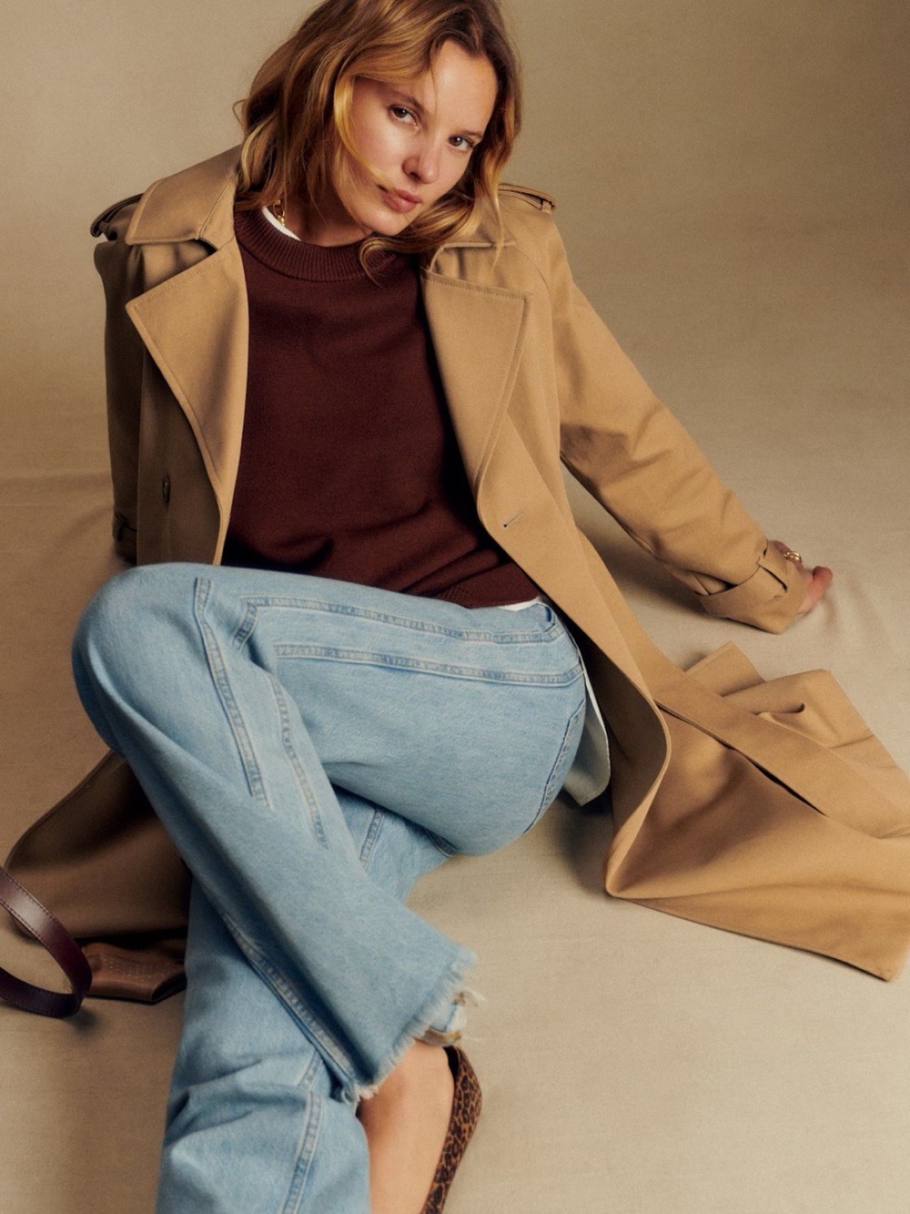 Sezane Scott trench coat size 34